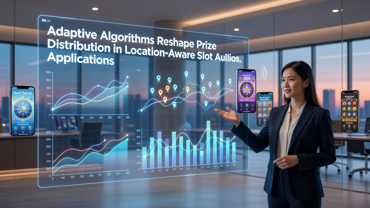 Adaptive algorithms adjusting prize pools in location-aware slot applications on mobile devices