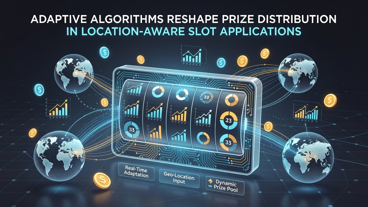 Data visualization showing location-based prize distribution adjustments in slot applications