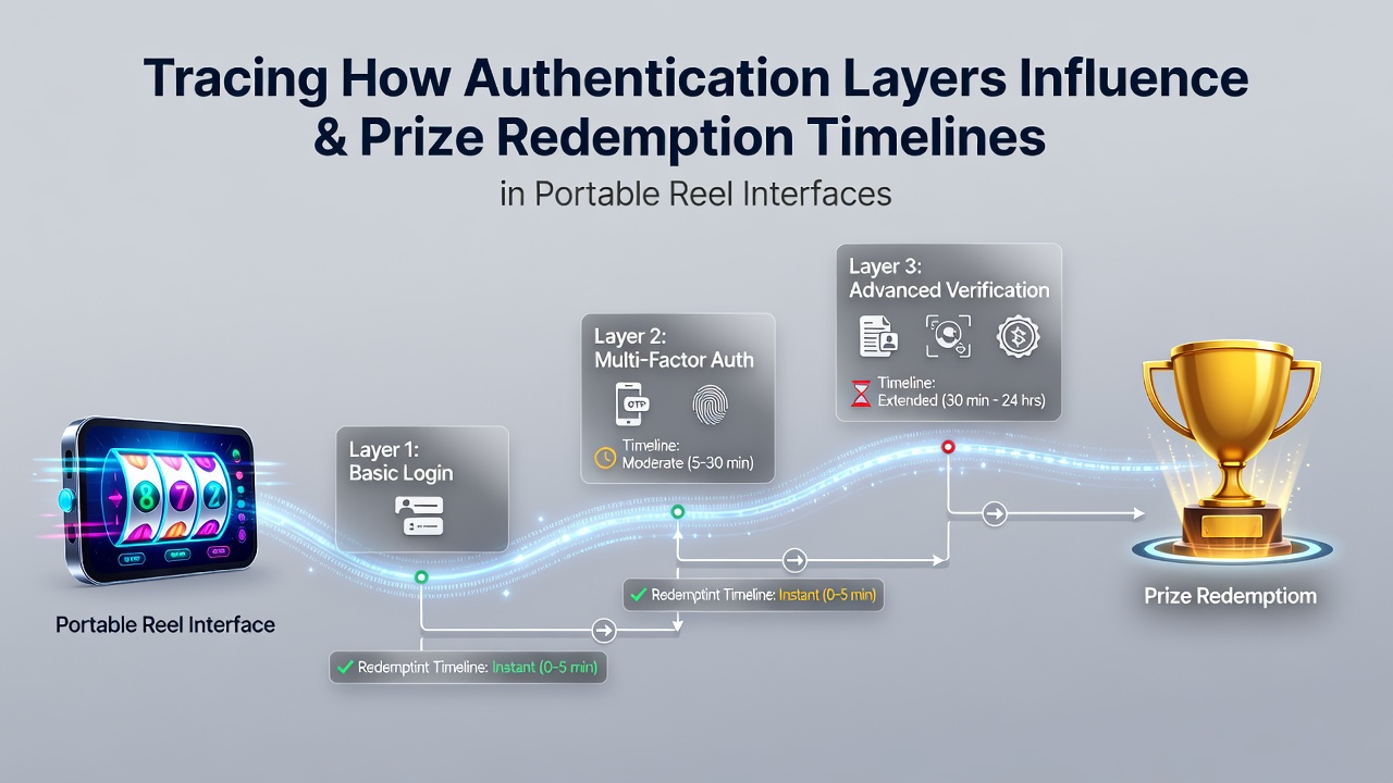 Mobile slot interface displaying layered authentication prompts during prize redemption process