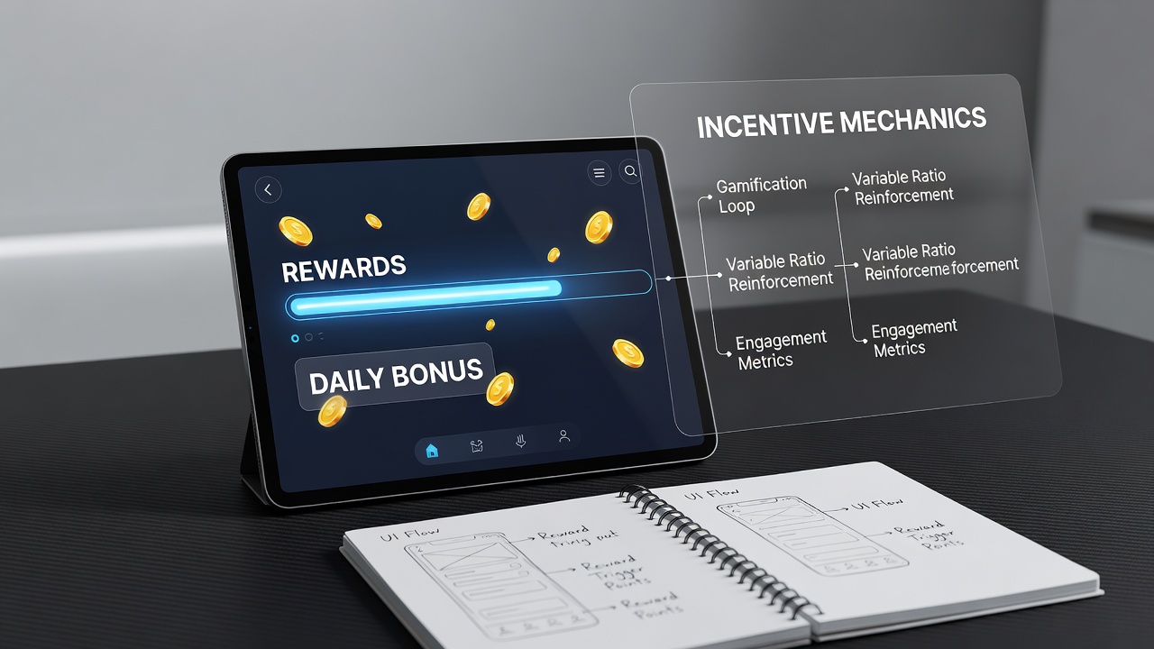 Close-up of casino app reward claim screen with incentive badges and confirmation buttons